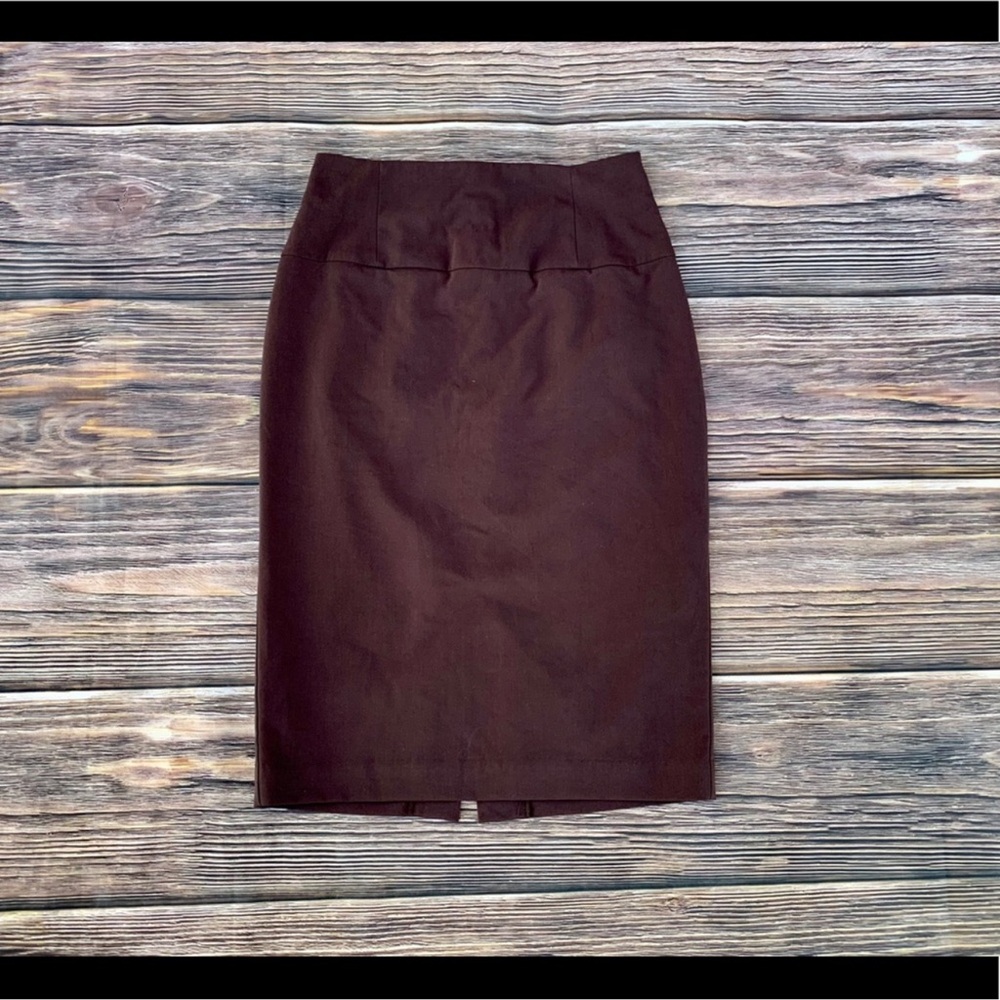 Worthington Brown Pencil Skirt | Size 6 | Back Slit | Lined | Classic Career